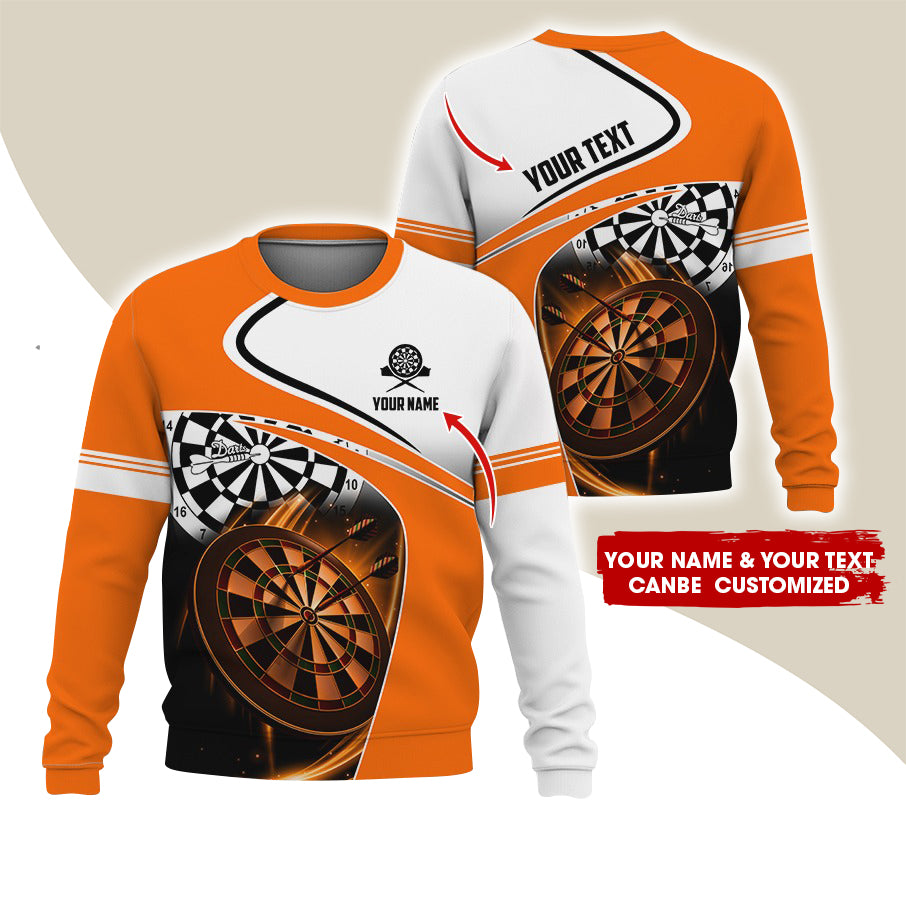 Customized Name & Text Darts Sweatshirt, Personalized Name & Text Darts Sweatshirt For Men & Women - Gift For Darts Lovers, Darts Players