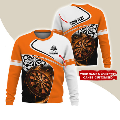 Customized Name & Text Darts Sweatshirt, Personalized Name & Text Darts Sweatshirt For Men & Women - Gift For Darts Lovers, Darts Players