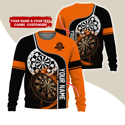 Customized Name & Text Darts Sweatshirt, Personalized Darts Team Sweatshirt For Men & Women - Gift For Darts Lovers, Darts Players
