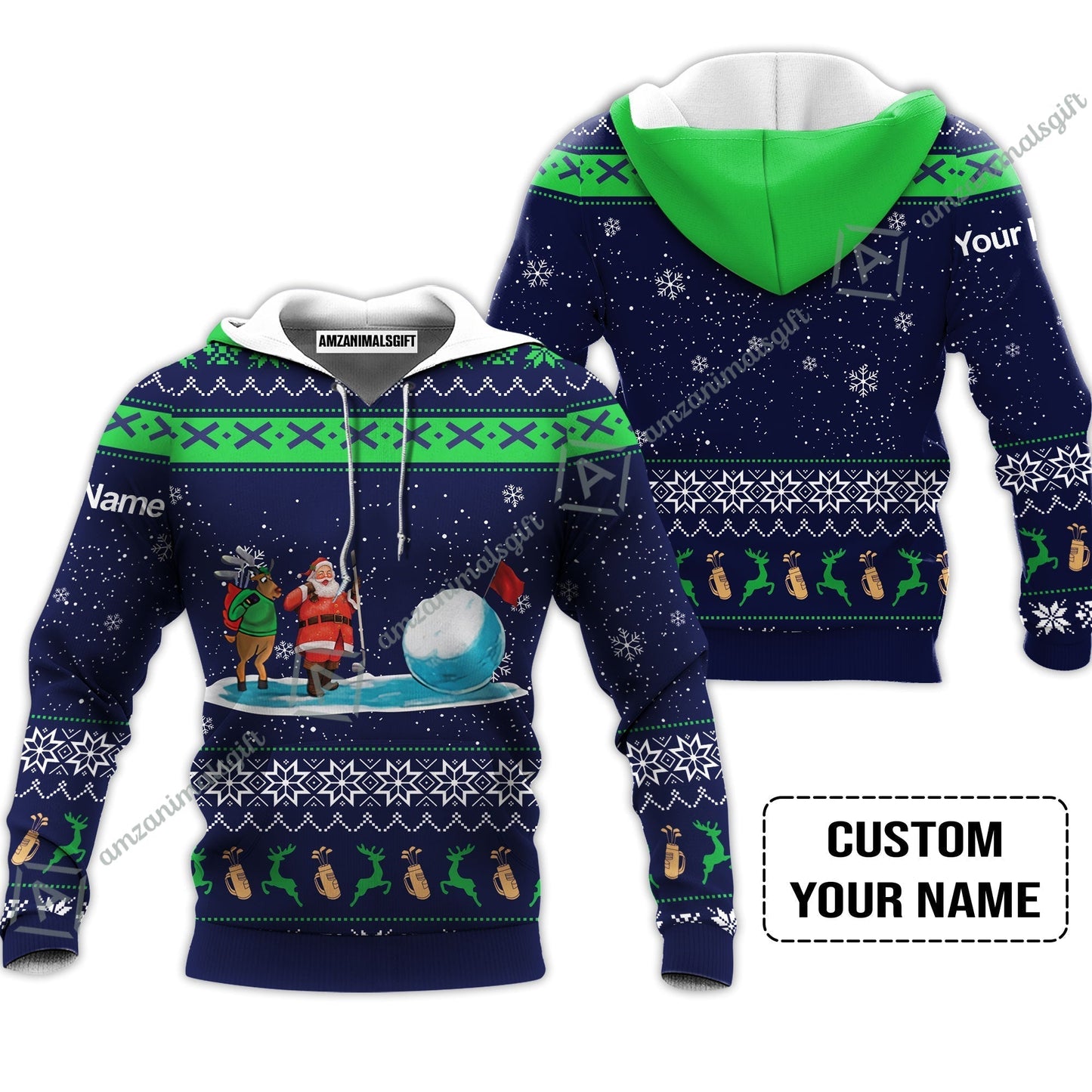 Golf Women Sleeveless Polo Shirt - Funny Ugly Christmas Pattern Custom Name Apparel - Personalized Gift For Golf Lover