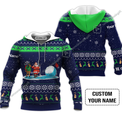 Golf Women Sleeveless Polo Shirt - Funny Ugly Christmas Pattern Custom Name Apparel - Personalized Gift For Golf Lover