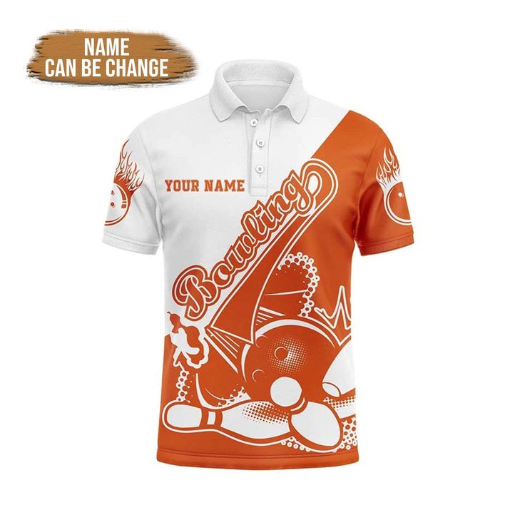 Bowling Custom Men Polo Shirt - Customize Name Bowling Strike Bowling Ball And Pins Personalized Bowling Polo Shirt - Perfect Gift For Friend, Family