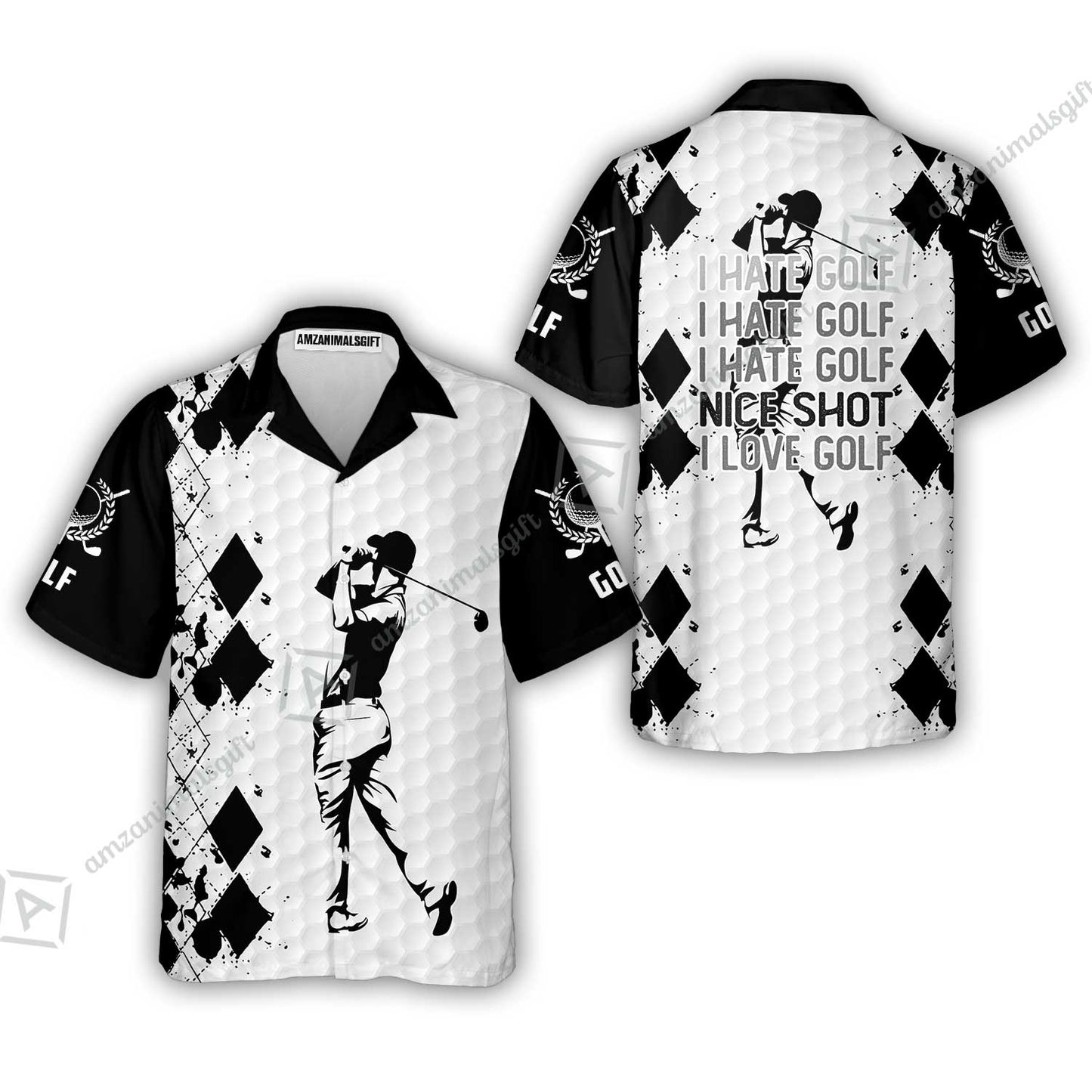 Golf T-Shirt - I Hate Golf Nice Shot I Love Golf T-Shirt