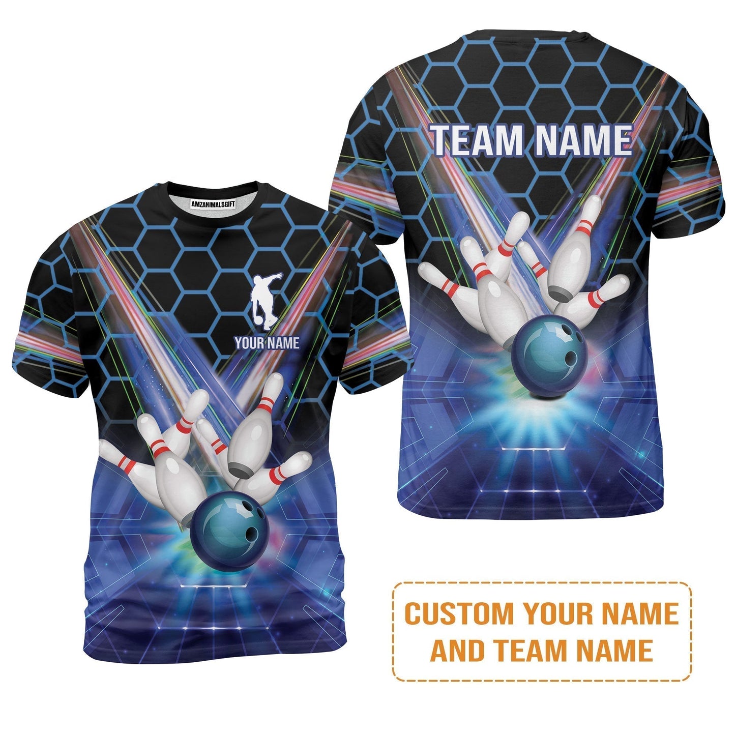 Blue Bowling Custom Women Sleeveless Polo Shirt, Bowling Personalized Women Sleeveless Polo Shirt, Bowling Shirt Custom Name and Team Name