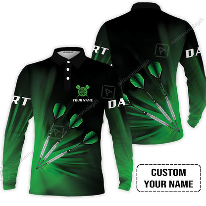 Customized Darts Polo Shirt, Personalized Name Polo Shirt For Men - Perfect Gift For Darts Lovers, Darts Players