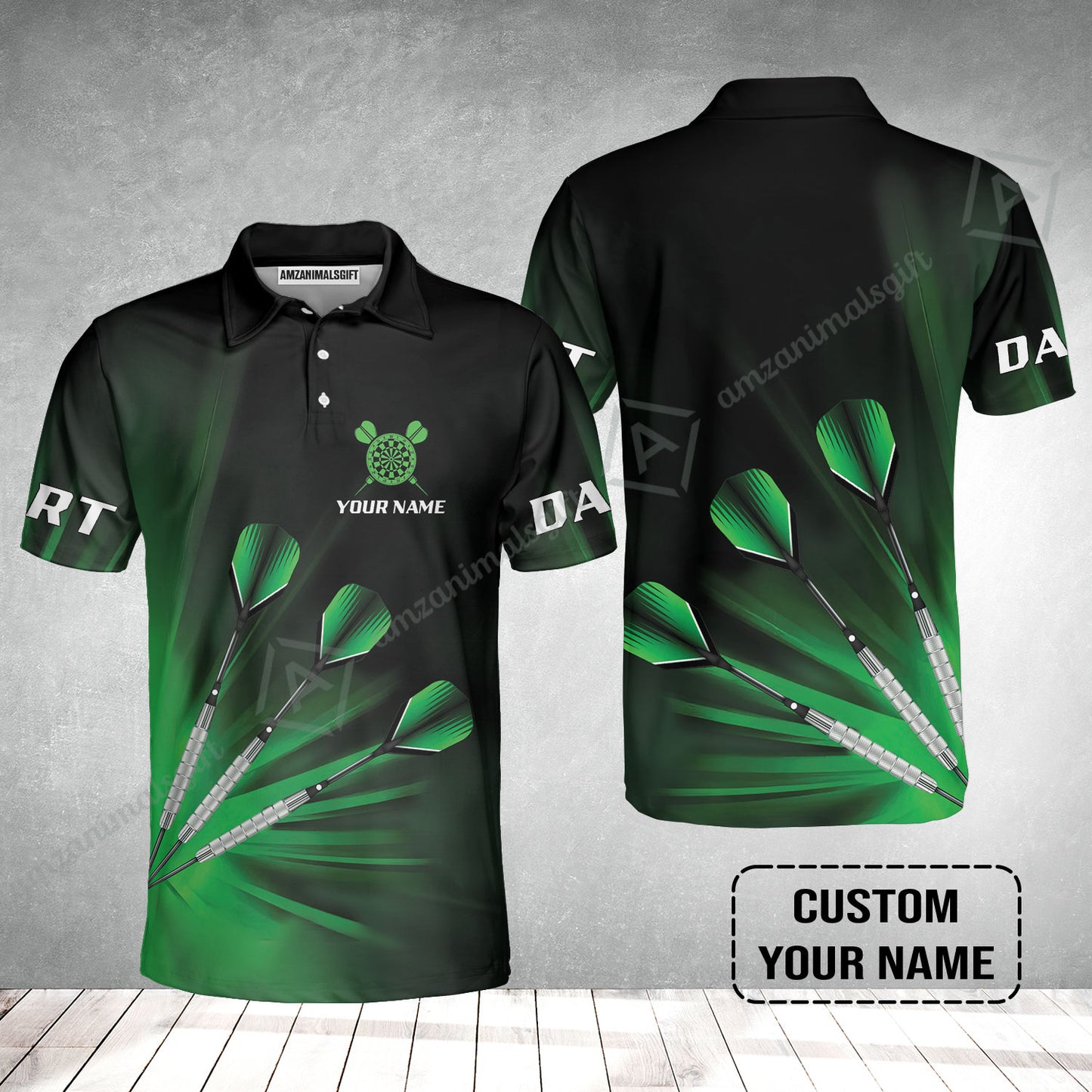 Customized Darts Polo Shirt, Personalized Name Polo Shirt For Men - Perfect Gift For Darts Lovers, Darts Players