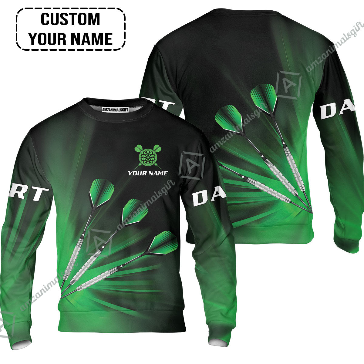 Customized Darts Sweatshirt, Personalized Name Sweatshirt - Perfect Gift For Darts Lovers, Darts Players