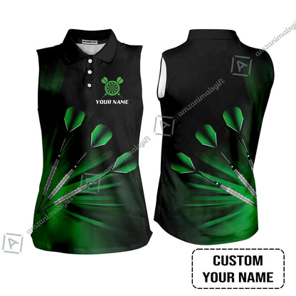 Customized Darts Short Sleeve Women Polo Shirt, Personalized Name Polo Shirt - Perfect Gift For Darts Lovers, Darts Players
