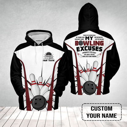 Bowling Custom Hoodie - Custom Name Funny Hoodie Bowling Personalized Bowling Polo Shirt - Gift For Friend, Family