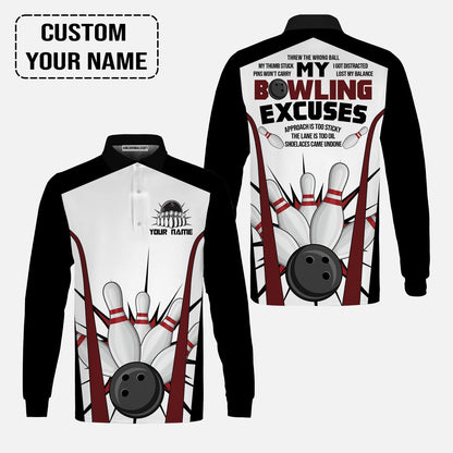 Bowling Custom Hoodie - Custom Name Funny Hoodie Bowling Personalized Bowling Polo Shirt - Gift For Friend, Family