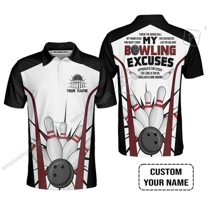 Bowling Custom Hoodie - Custom Name Funny Hoodie Bowling Personalized Bowling Polo Shirt - Gift For Friend, Family