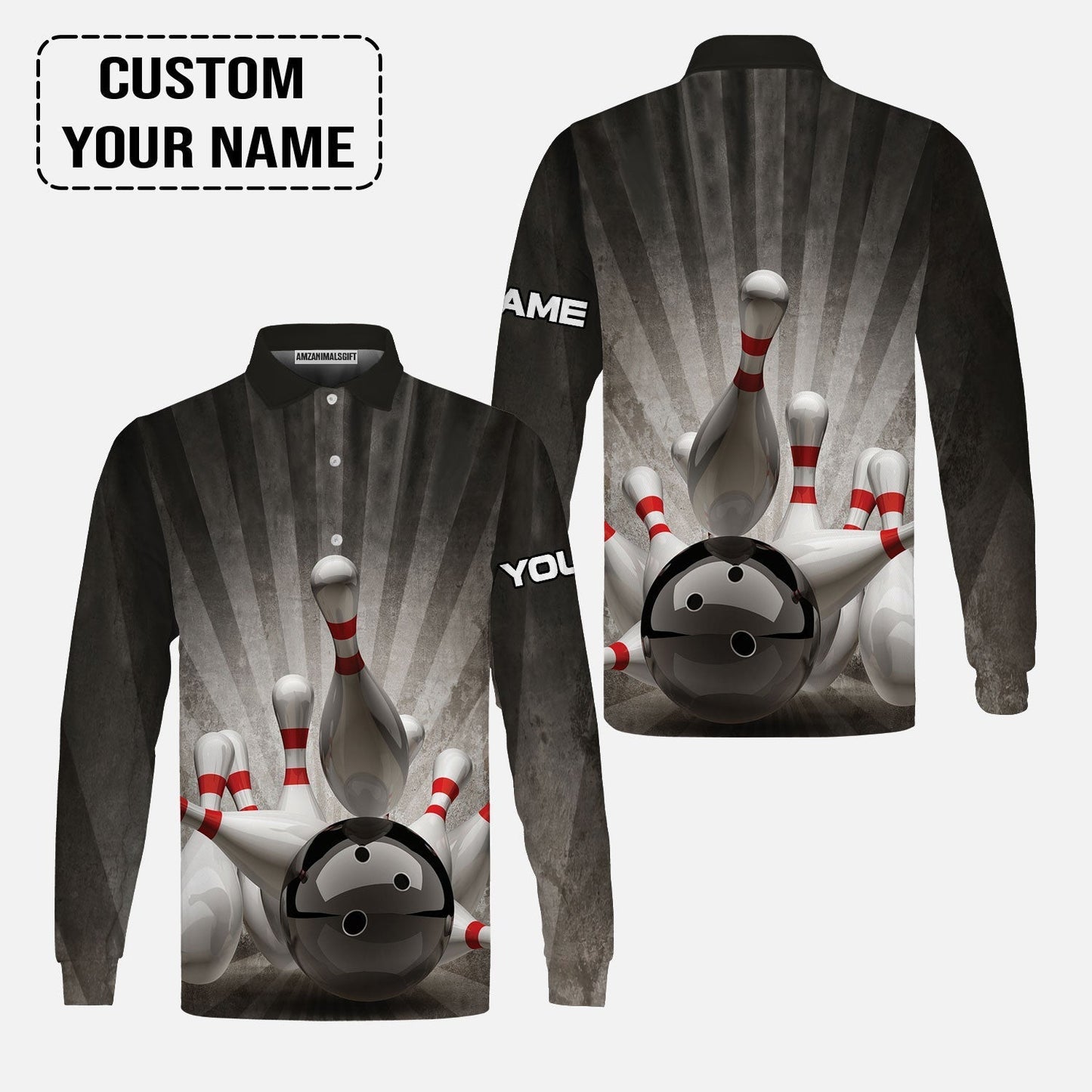 Bowling Hoodie Customized Name, Colorful Bowling Pattern Hoodie, Perfect Outfits For Bowling Lovers, Bowlers