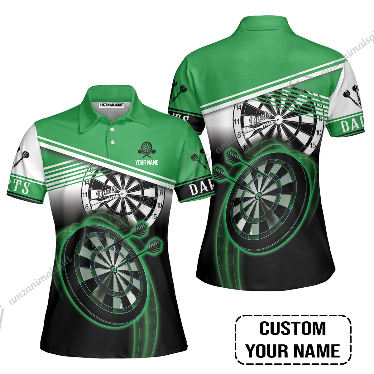 Customized Darts Women Polo Shirt, Personalized Name Darts Polo Shirt - Perfect Gift For Darts Lovers, Darts Players
