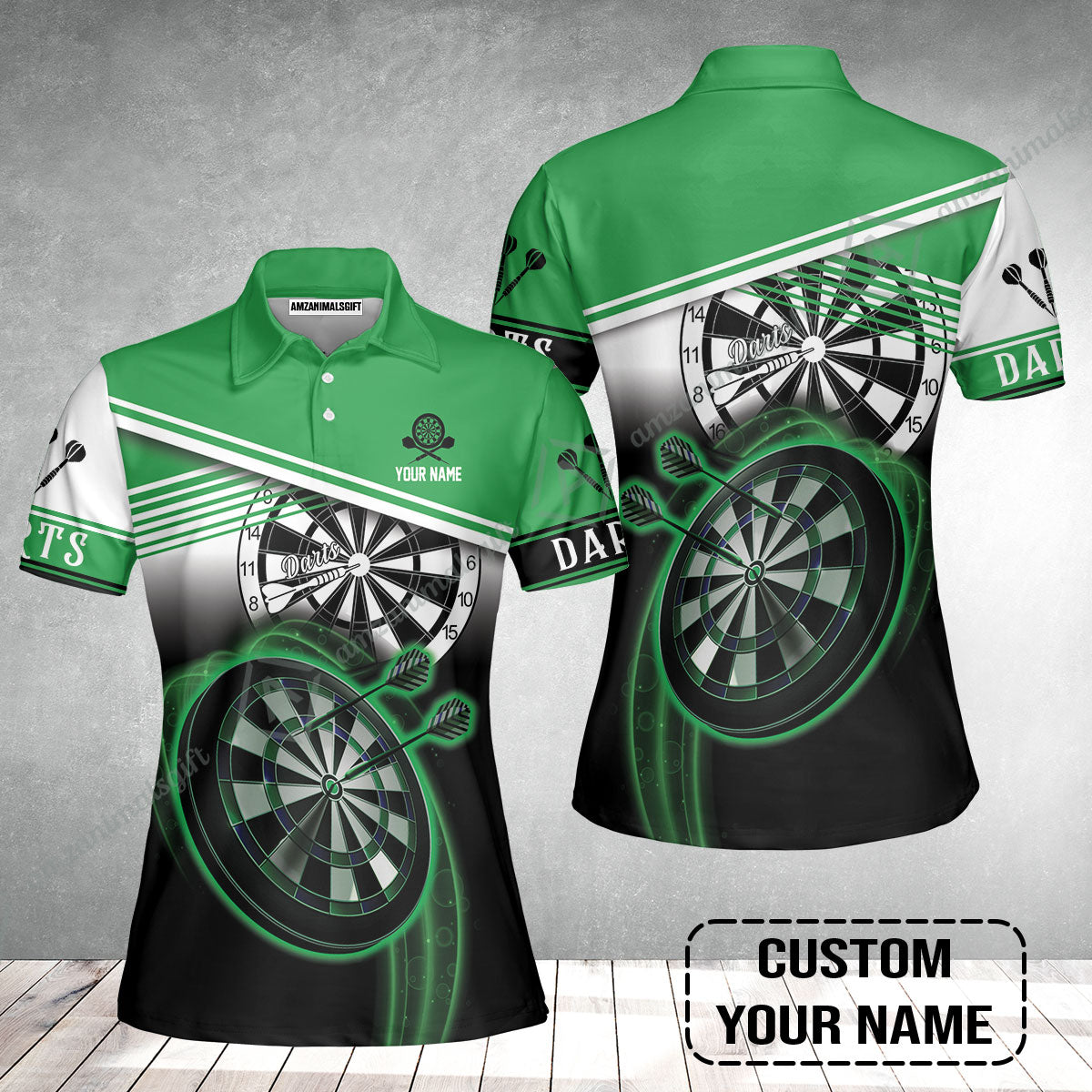 Customized Darts Women Polo Shirt, Personalized Name Darts Polo Shirt - Perfect Gift For Darts Lovers, Darts Players