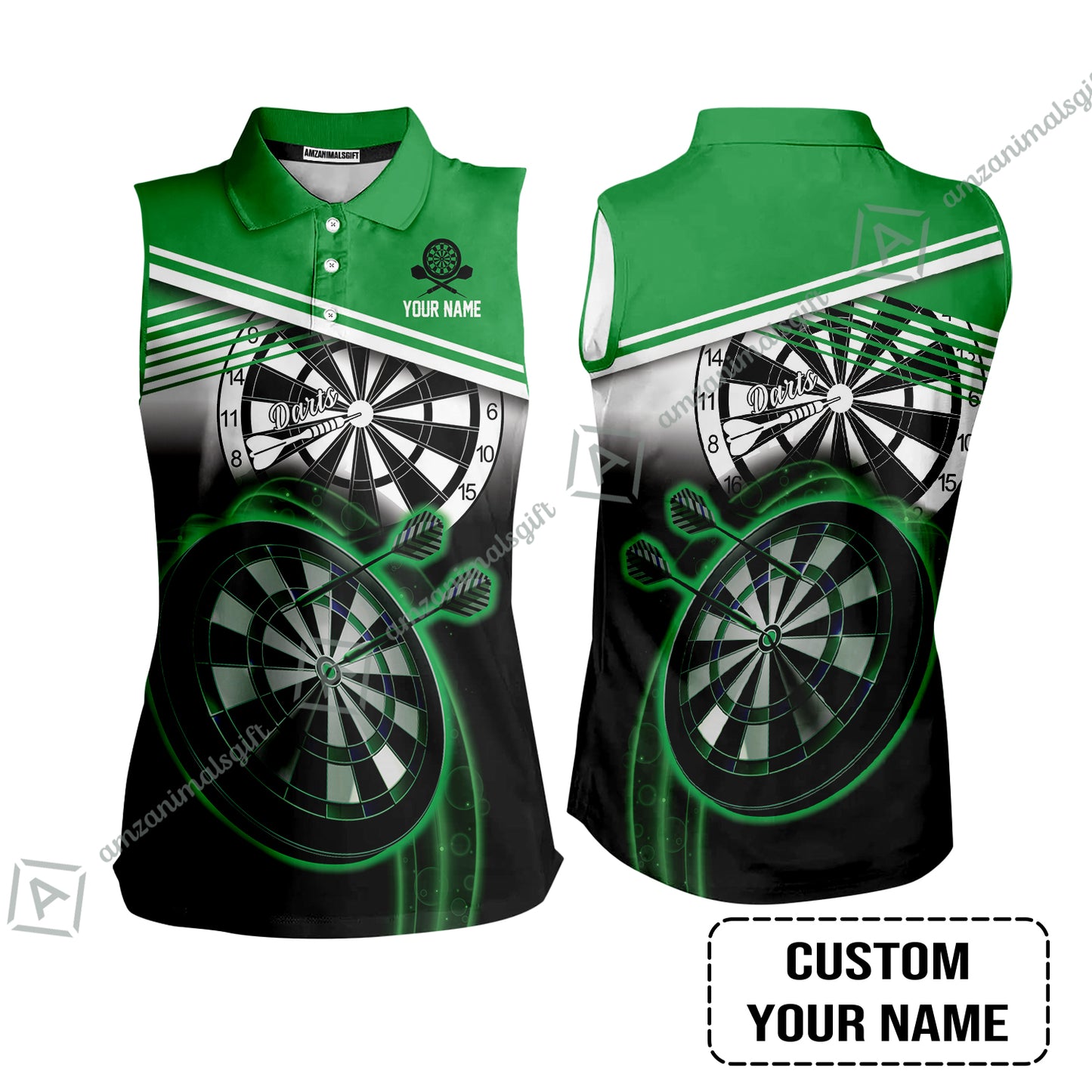 Customized Darts Polo Shirt, Personalized Name Darts Polo Shirt For Men - Perfect Gift For Darts Lovers, Darts Players