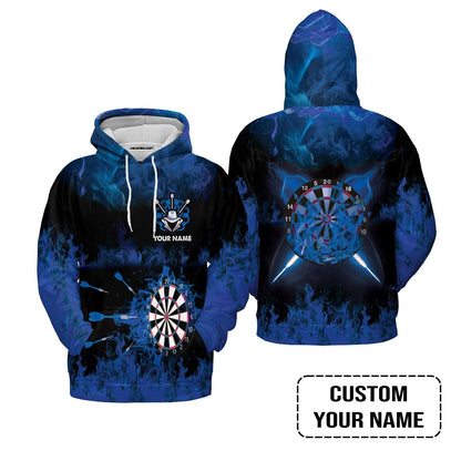 Customized Darts Hawaiian Shirt, Darts Blue Polo Shirt, Personalized Name Hawaiian Shirt - Perfect Gift For Darts Lovers, Darts Players