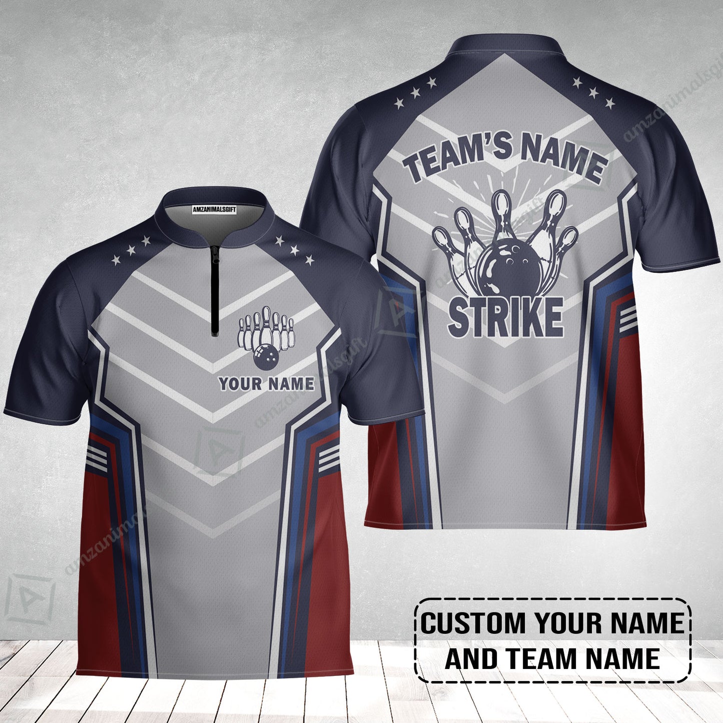 Bowling Custom Bowling Jersey - Custom Name Strike Custom Bowling Shirt Personalized Bowling Jersey