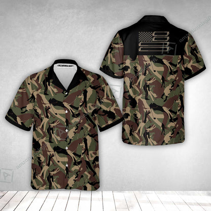 Golf Hawaiian Shirt - Golf Camouflage Pattern Golf Hawaiian Shirt, Military Golfing Hawaiian Shirt, Camo Golf Shirt