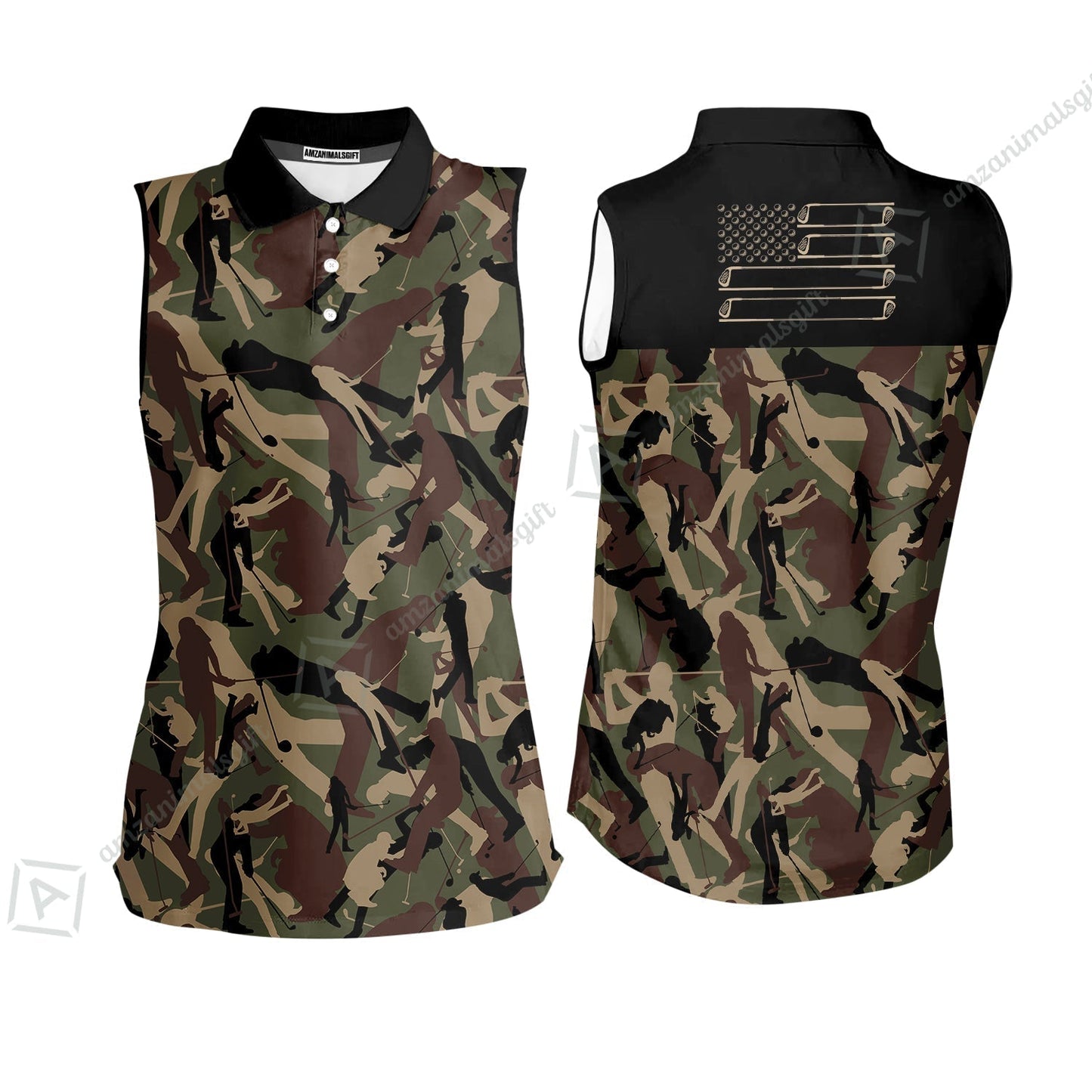 Golf Hawaiian Shirt - Golf Camouflage Pattern Golf Hawaiian Shirt, Military Golfing Hawaiian Shirt, Camo Golf Shirt
