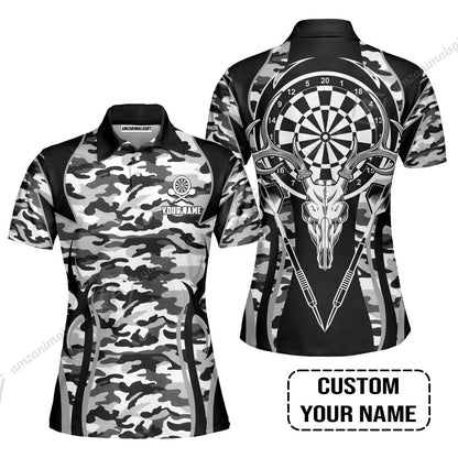 Darts Custom Name Hawaiian Shirt, Camo Darts And Deer Personalized Hawaiian Shirt