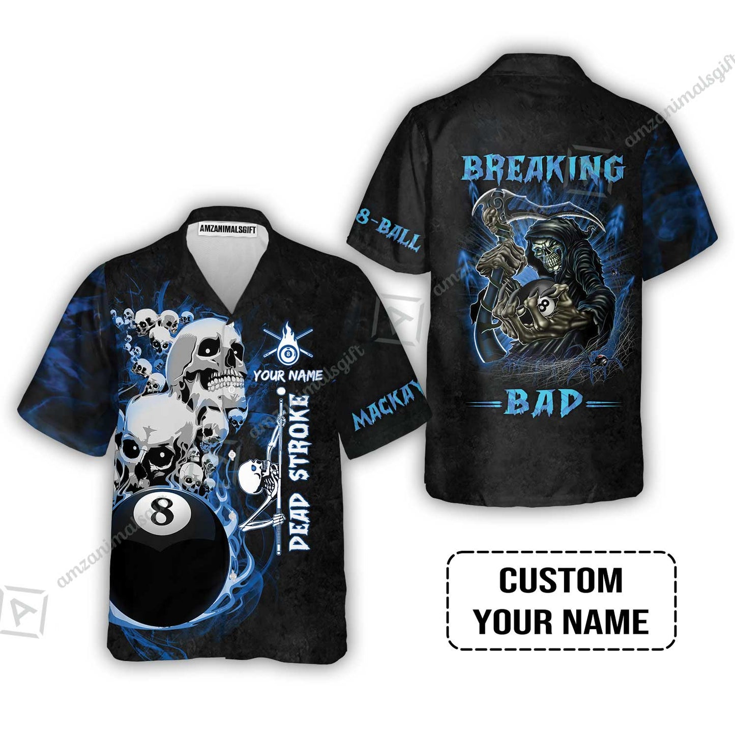 Custom Billiard Women Polo Shirt - Breaking Bad Billiard Pool 8 Ball Personalized Name Women Polo Shirt