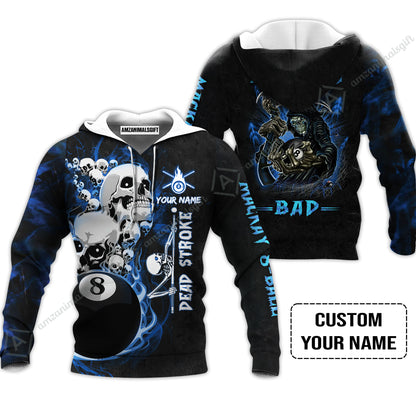 Custom Billiard Men Polo Shirt - Breaking Bad Billiard Pool 8 Ball Personalized Name Polo Shirt, Perfect Billiard Polo Shirt