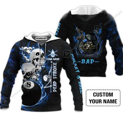 Custom Billiard Hoodie - Breaking Bad Billiard Pool 8 Ball Personalized Name Hoodie