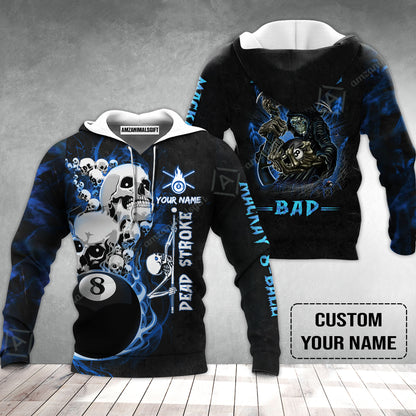 Custom Billiard Hoodie - Breaking Bad Billiard Pool 8 Ball Personalized Name Hoodie