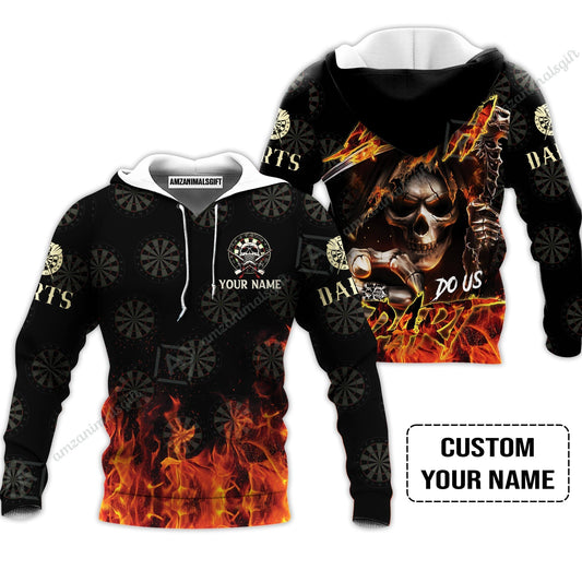 Darts Custom Name Hoodie- Til Death Do Us Dart Dartboard Personalized Hoodie