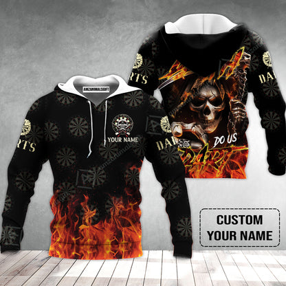 Darts Custom Name Hoodie- Til Death Do Us Dart Dartboard Personalized Hoodie