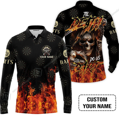 Darts Custom Name Hoodie- Til Death Do Us Dart Dartboard Personalized Hoodie