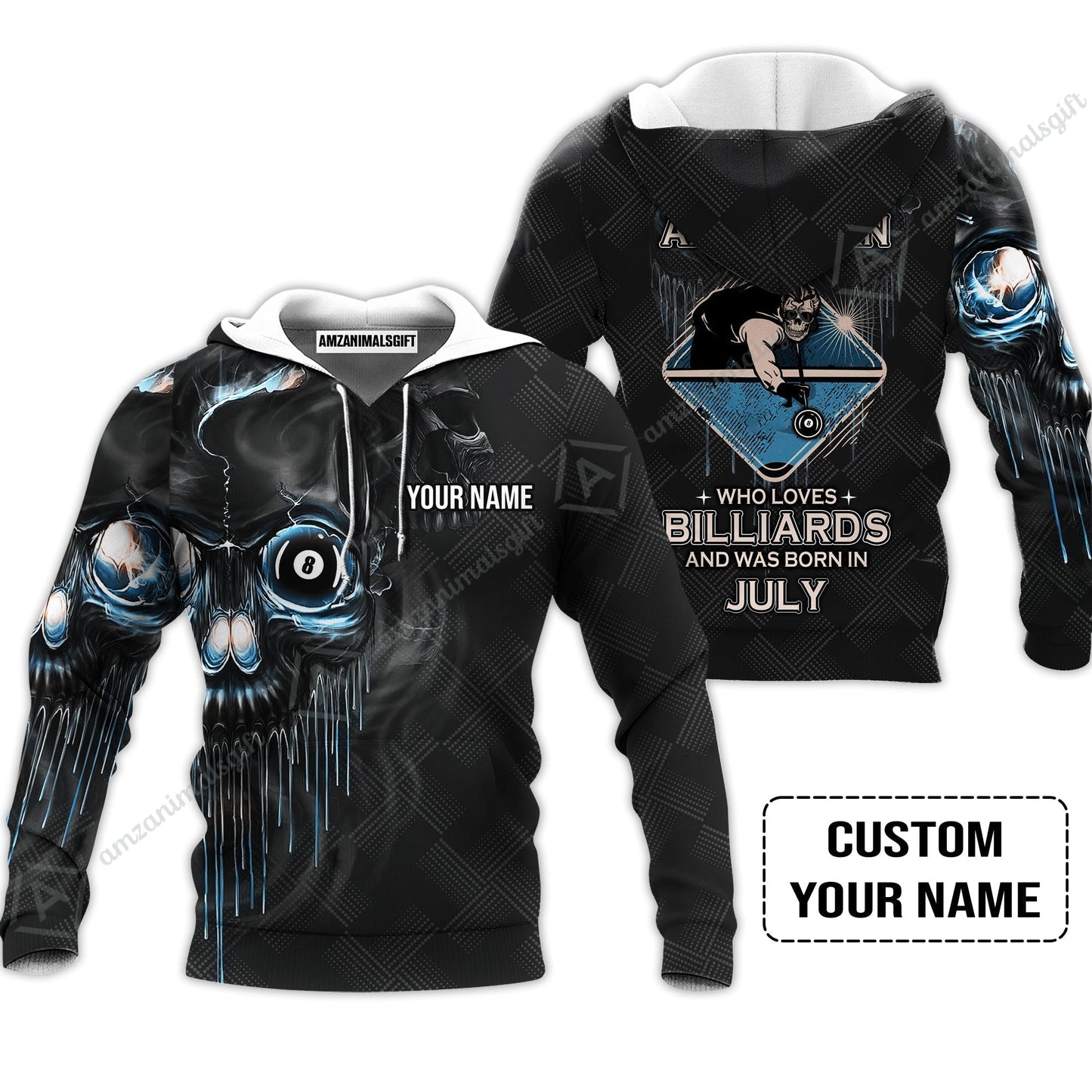 Customized Billiard Hawaiian Shirt- Pool 8 Ball Never Underestimate An Old Man And Was Born In July Personalized Hawaiian Shirt