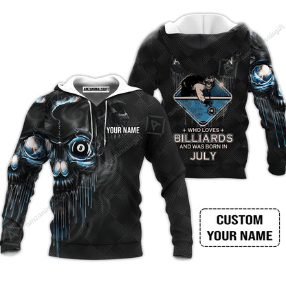 Customized Billiard Hawaiian Shirt- Pool 8 Ball Never Underestimate An Old Man And Was Born In July Personalized Hawaiian Shirt