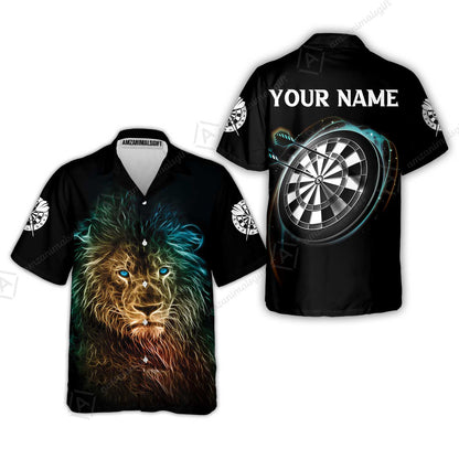 Customized Darts And Lions T Shirt, Personalized Text T Shirt For Men, Outfit For Darts Lovers, Darts Players