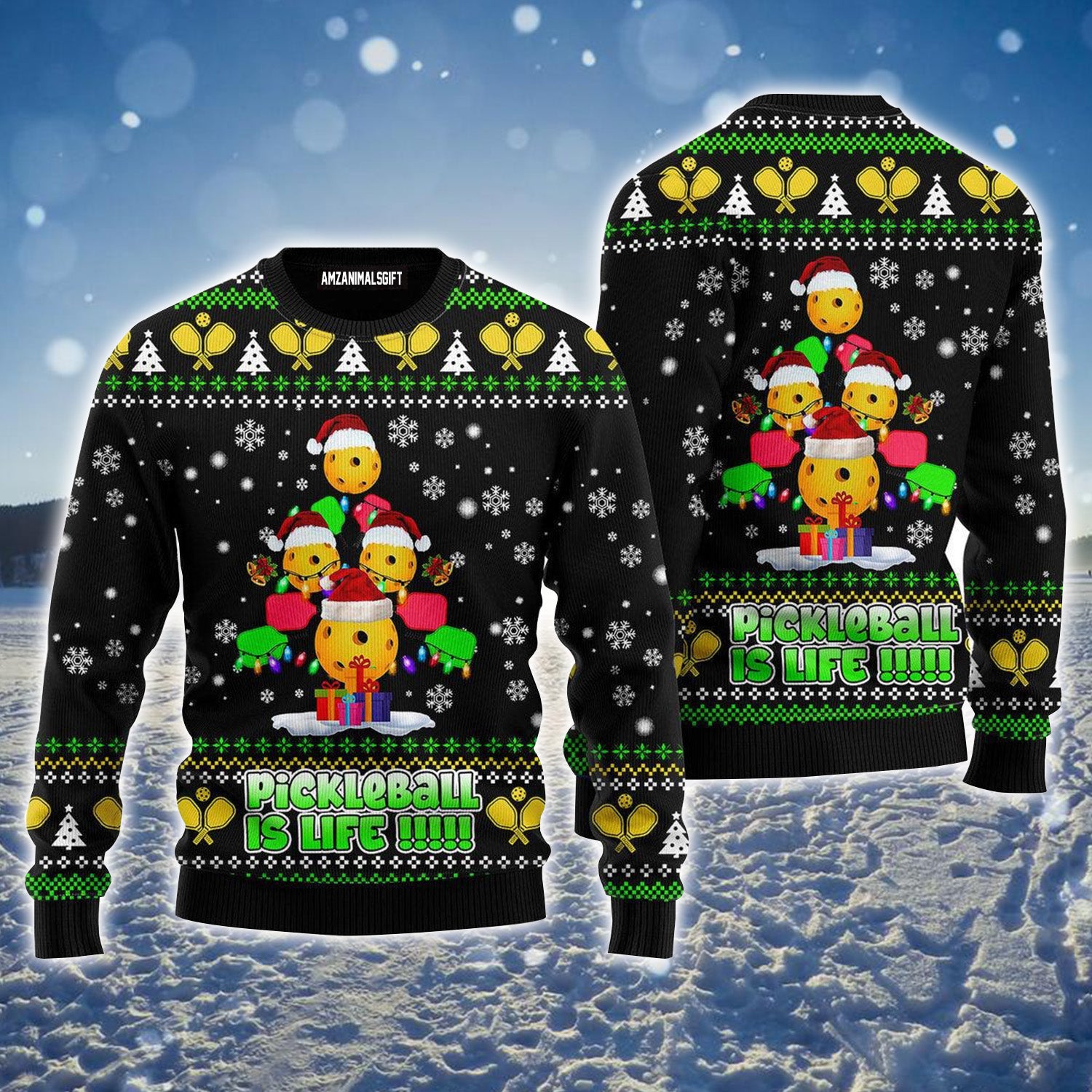 PickleBall Is Life Ugly Sweater For Men & Women, Perfect Outfit For Christmas New Year Autumn Winter