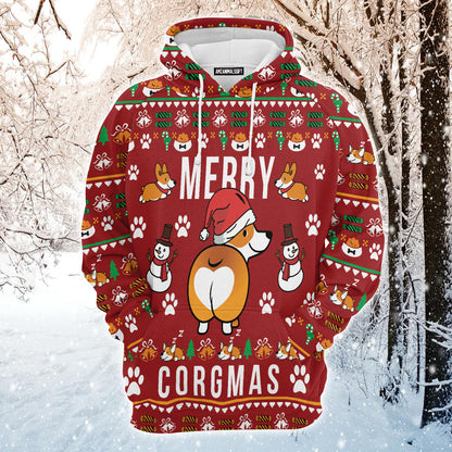 Funny Corgi Xmas Premium Christmas Hoodie, Corgi Merry Corgmas Unisex Hoodie For Men & Women - Perfect Gift For Christmas, Corgi Lovers