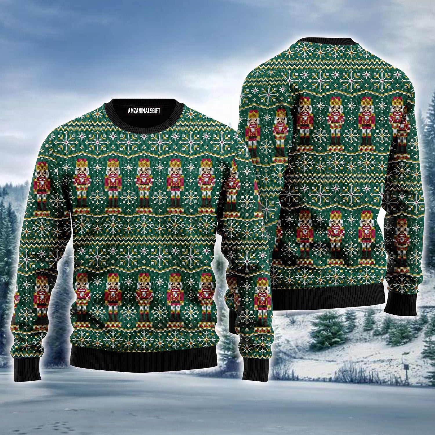 Son Of Nutcracker Snowflakes Pattern Ugly Sweater For Men & Women, Perfect Outfit For Christmas New Year Autumn Winter