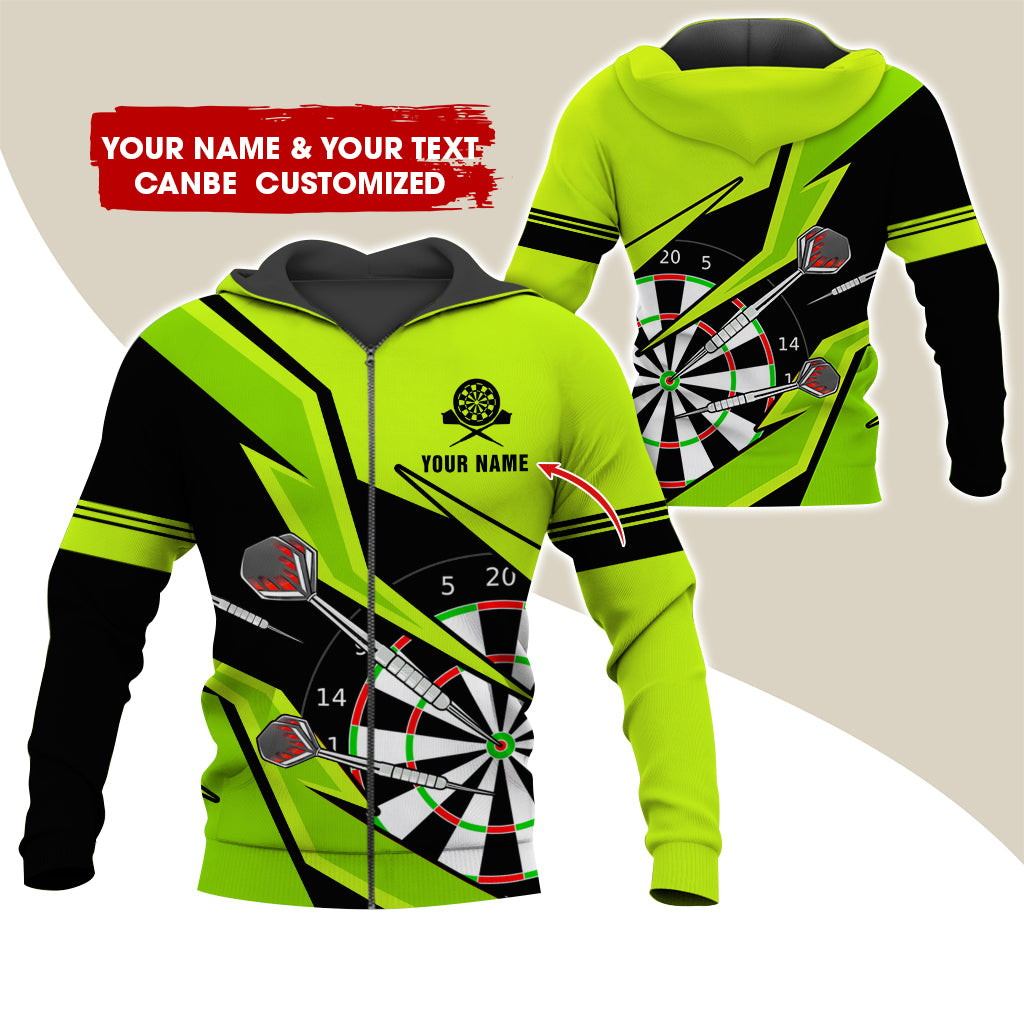 Customized Darts Premium Zip Hoodie, Personalized Name & Text Darts Team Zip Hoodie For Men & Women - Gift For Darts Lovers, Darts Players