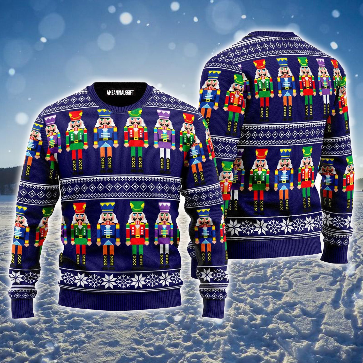 Nutcrackers Christmas Coming Pattern Ugly Sweater For Men & Women, Perfect Outfit For Christmas New Year Autumn Winter