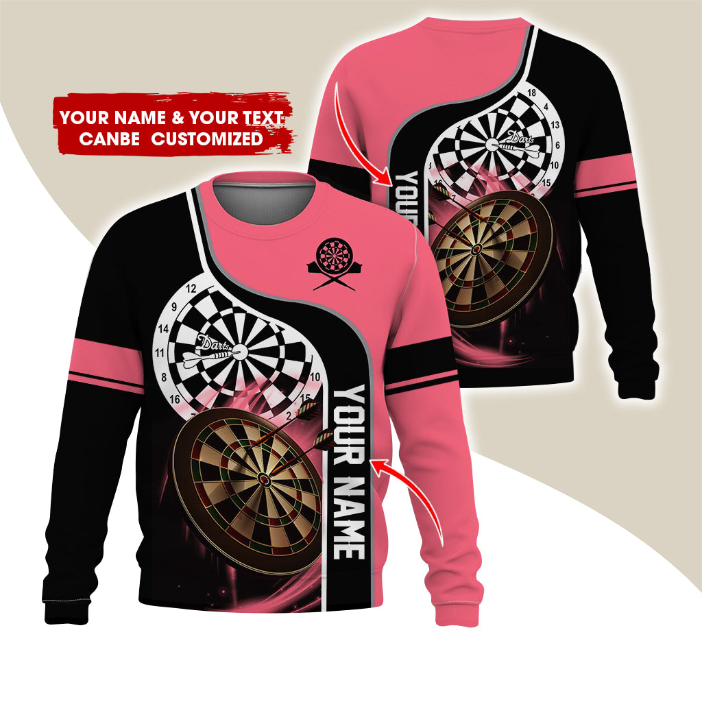 Customized Name & Text Darts Sweatshirt, Personalized Darts Team Sweatshirt For Men & Women - Gift For Darts Lovers, Darts Players