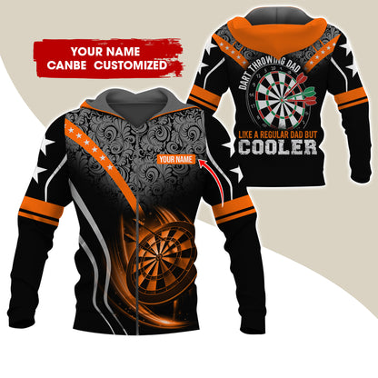 Custom Name Darts Premium Zip Hoodie, Personalized Dart Throwing Dad Cooler Zip Hoodie For Men & Women - Gift For Darts Lovers, Darts Players