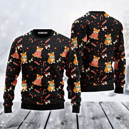 Corgi Dog Merry Xmas Pattern Ugly Sweater For Men & Women, Perfect Outfit For Christmas New Year Autumn Winter