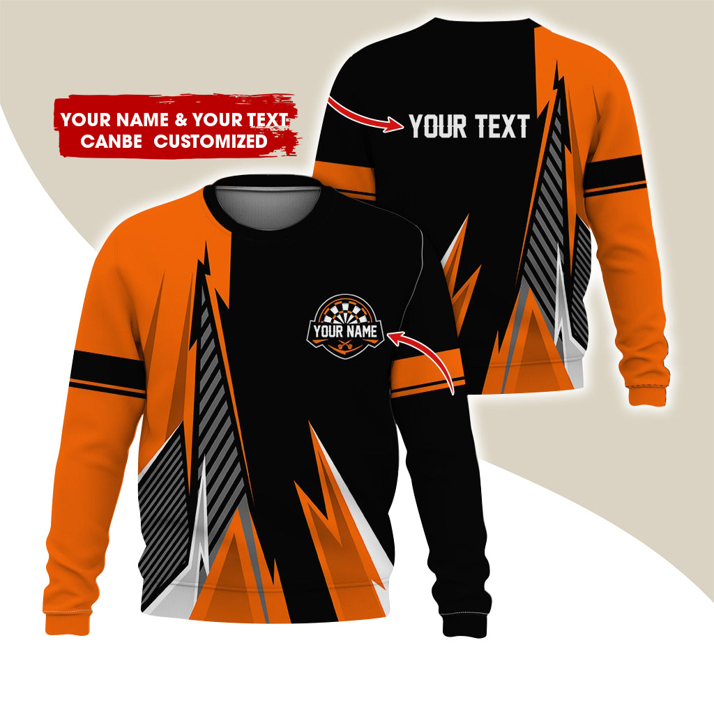 Customized Name & Text Darts Sweatshirt, Personalized Darts Play Sweatshirt For Men & Women - Gift For Darts Lovers, Darts Players