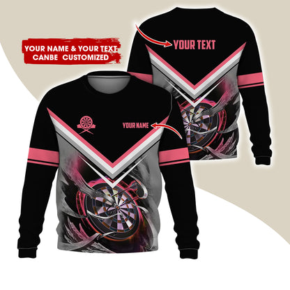 Customized Name & Text Darts Sweatshirt, Personalized Darts Team Sweatshirt For Men & Women - Gift For Darts Lovers, Darts Players