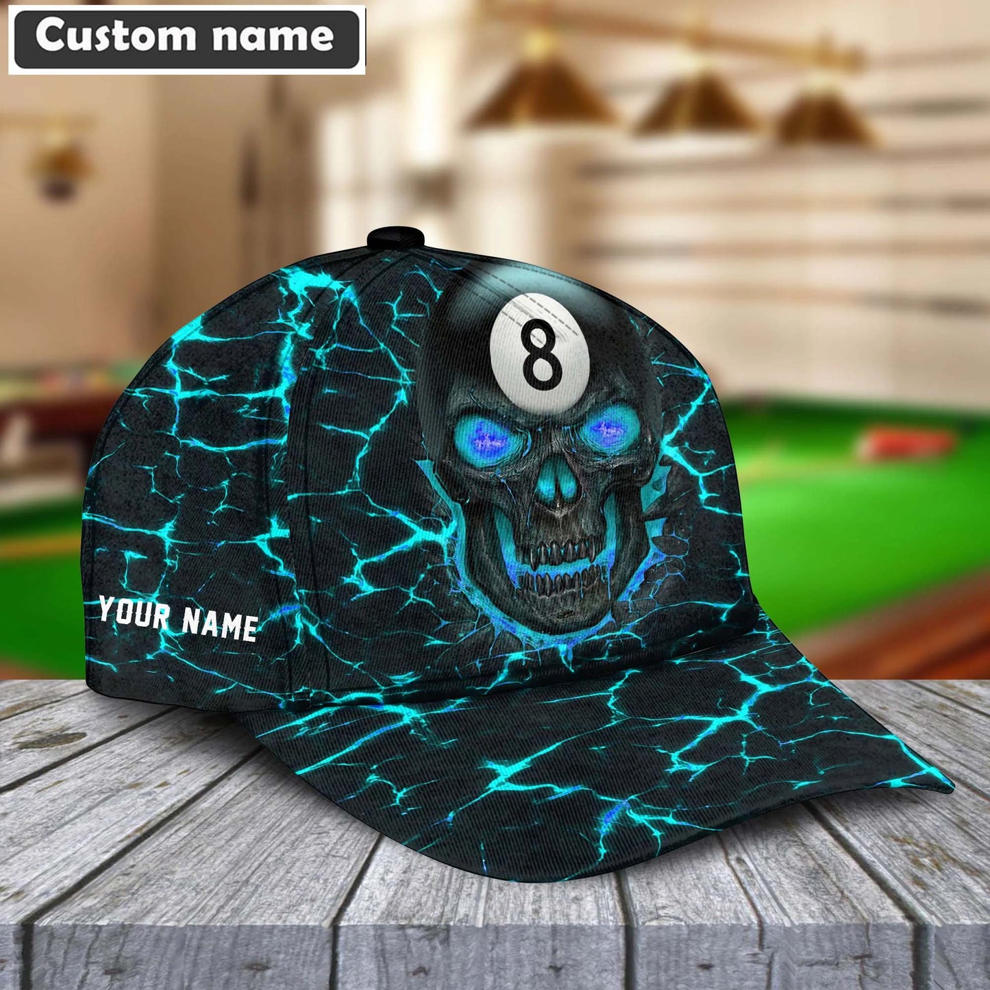 Customized Billiard Cap, Personalized Billiard Pools Skull Hats, Best Billiard Pool Hat For Billiard Players (8 colors)