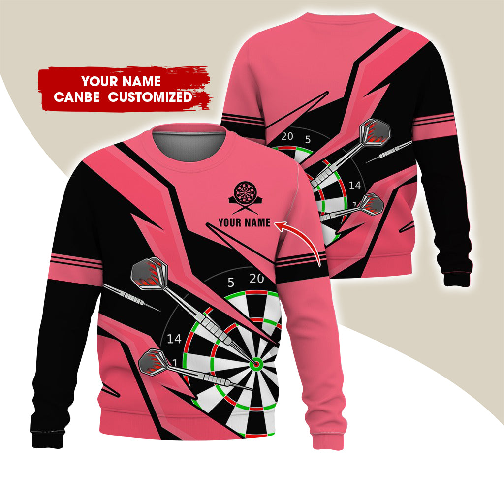 Customized Name Darts Sweatshirt, Personalized Dartboard Sweatshirt For Men & Women - Gift For Darts Lovers, Darts Players