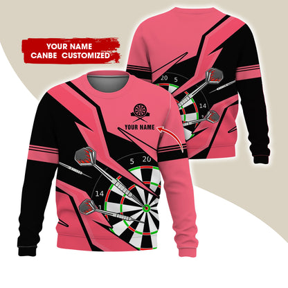 Customized Name Darts Sweatshirt, Personalized Dartboard Sweatshirt For Men & Women - Gift For Darts Lovers, Darts Players