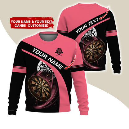 Customized Name & Text Darts Sweatshirt, Custom Darts Sweatshirt For Men & Women - Gift For Darts Lovers, Darts Players
