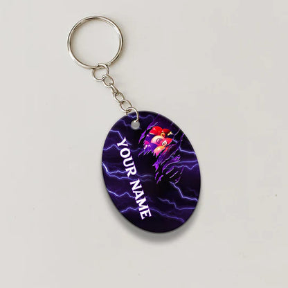 Personalized Name Billiard Pool 9 Ball Thunder Viking Acrylic Keychain - Christmas Gift For Billiard Lovers, Billiard Team Players