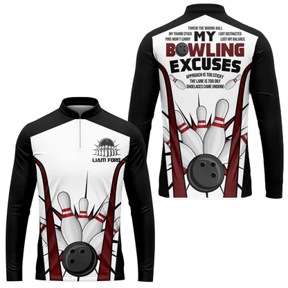 Funny Bowling Custom Polo T-Shirt - Custom Name Funny Bowling Polo Shirts Personalized Bowling Jersey Polo Shirts